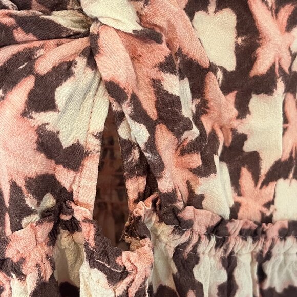 LOFT Sun washed Floral Tiered Midi Dress Pink Size 10 - Picture 6 of 10